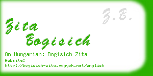 zita bogisich business card